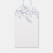 Periwinkle-Blume Hochzeit Geschenkanhänger (Rückseite)