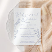 Periwinkle Blume Hochzeit Probe Dinner Einladung