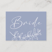 Periwinkle Blume Hochzeit Reservierte Platzkarte (Vorderseite)