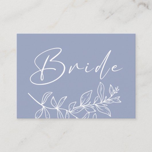 Periwinkle Blume Hochzeit Reservierte Platzkarte (Vorderseite)