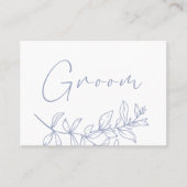 Periwinkle Blume Hochzeit Reservierte Platzkarte (Vorderseite)