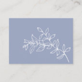 Periwinkle Blume Hochzeit Reservierte Platzkarte (Rückseite)
