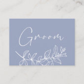 Periwinkle Blume Hochzeit Reservierte Platzkarte (Vorderseite)