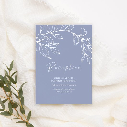 Periwinkle Blume Hochzeitkarte Begleitkarte