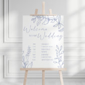 Periwinkle Blume Hochzeitsplan Poster