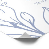 Periwinkle Blume Hochzeitsplan Poster (Ecke)
