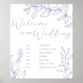 Periwinkle Blume Hochzeitsplan Poster (Vorne)