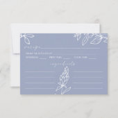 Periwinkle-Blume Hochzeitszittel Mitteilungskarte (Vorderseite)