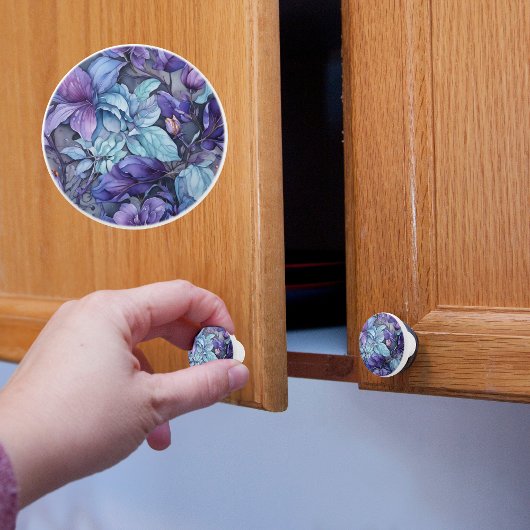 Periwinkle Blume Keramikknauf