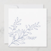 Periwinkle Blume Rose Hochzeit Einladung (Rückseite)