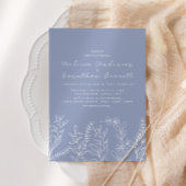 Periwinkle Blume Rose Hochzeit Einladung