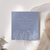 Periwinkle Blume Rose Hochzeit Einladung
