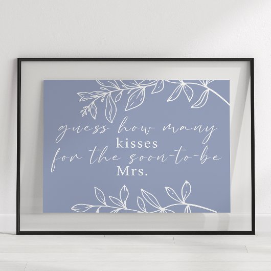 Periwinkle Blume schätzen, wie viele Kisses Game Poster