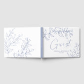 Periwinkle Blume Simple Boho Wedding Gästebuch (Voll)