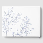 Periwinkle Blume Simple Boho Wedding Gästebuch (Rückseite)