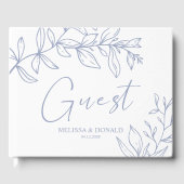 Periwinkle Blume Simple Boho Wedding Gästebuch (Vorderseite)