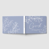 Periwinkle Blume Simple Boho Wedding Gästebuch (Voll)