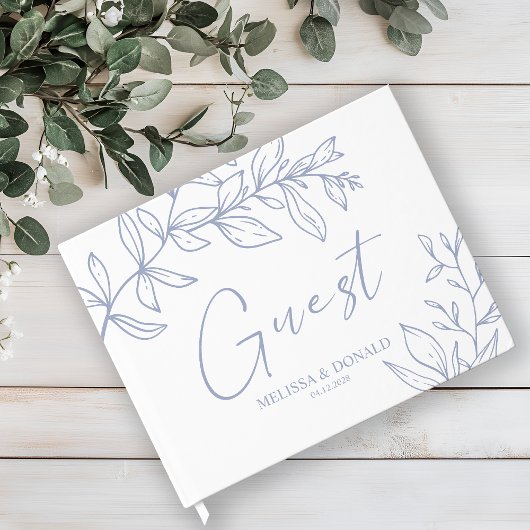 Periwinkle Blume Simple Boho Wedding Gästebuch