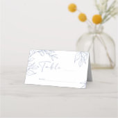 Periwinkle Blume Simple Wedding Platzkarte (Vorderseite)