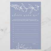 Periwinkle Blume spielen, wo wir waren Flyer (Vorne)