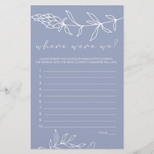 Periwinkle Blume spielen, wo wir waren Flyer (Vorne)