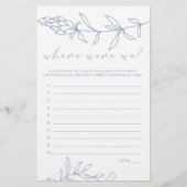 Periwinkle Blume spielen, wo wir waren Flyer (Vorne)