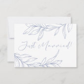 Periwinkle Blume Wedding Just Married (Vorderseite)