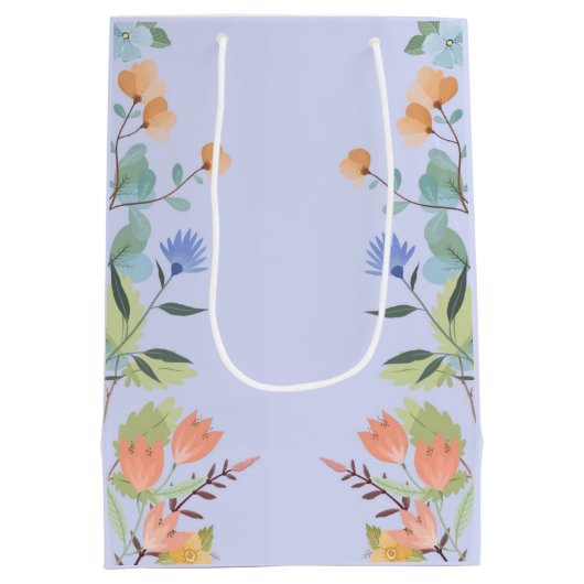 Periwinkle Blumenbeutel Mittlere Geschenktüte (Rückseite)