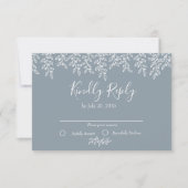Periwinkle Boho Botanische Hochzeit RSVP Karte (Vorderseite)