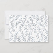 Periwinkle Boho Botanische Hochzeit RSVP Karte (Rückseite)