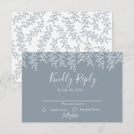 Periwinkle Boho Botanische Hochzeit RSVP Karte