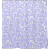 Periwinkle boho duschvorhang (Vorderseite)