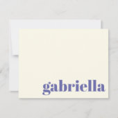 Periwinkle Bold Typografy Personalisiert Name Mitteilungskarte (Vorderseite)