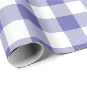 Periwinkle Buffalo Karo Gingham Kariertes Muster Geschenkpapier (Rolleneckpunkt)