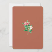 Periwinkle Burnt Orange Terracotta Wedding Einladung (Rückseite)