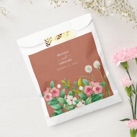 Periwinkle Burnt Orange Terracotta Wedding Geschenktütchen (Versiegelt)