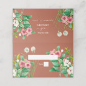 Periwinkle Burnt Orange Terracotta Wedding Platzkarte (Außenseite Aufgefaltet)