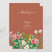 Periwinkle Burnt Orange Terracotta Wedding Save The Date (Vorne/Hinten)