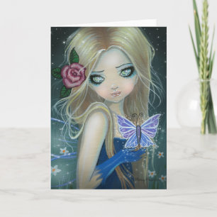 Periwinkle Butterfly Grußkarte ~ Leere Karte