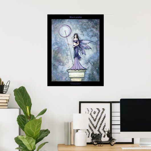 Periwinkle Celestial Gothic Fairy Poster (Heimbüro)