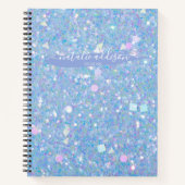 Periwinkle Chunky Glitzer | Personalisiertes Noteb Notizblock (Vorderseite)