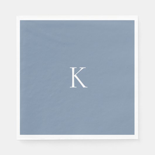 Periwinkle Custom Initial Luncheon Napkins Serviette (Vorderseite)