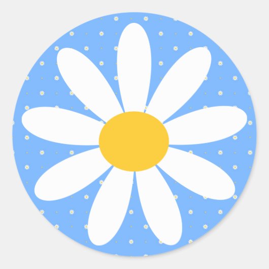 Periwinkle Daisy Sticker (Vorderseite)