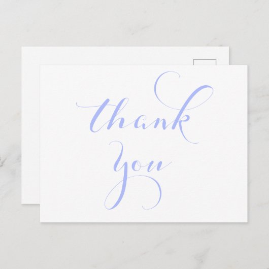 Periwinkle danke Postkarten (Vorne/Hinten)