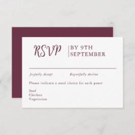 Periwinkle Decorative Hochzeitkalligrafie RSVP Karte