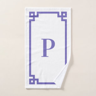 Periwinkle Decorative Monogramm für griechische Sc Handtuch