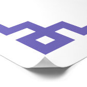 Periwinkle Decorative Monogramm für griechische Sc Poster (Ecke)
