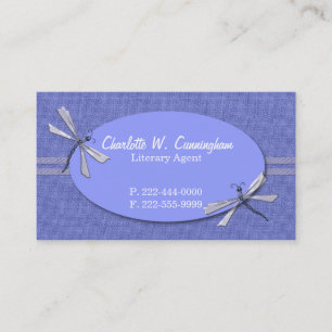 Periwinkle Dragonfs Custom Business Card Visitenkarte