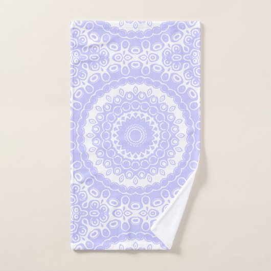 Periwinkle Dream Mandala Pattern Badhandtuch Set (Handtuch)