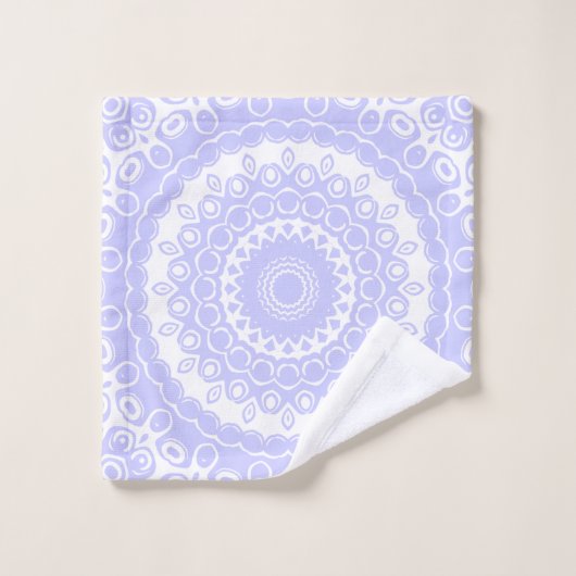 Periwinkle Dream Mandala Pattern Badhandtuch Set (Waschlappen)